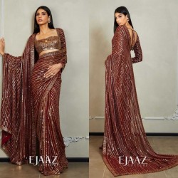 Gorgeous 60 gram Georgette designer saree